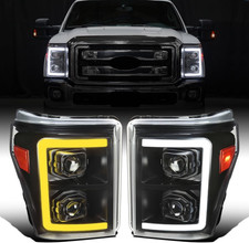 - Fits 2011-2016 Ford F250 F350 F450 F550 Super Duty Dual Projector Headlights L