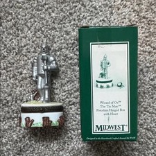 Scatola porcellana con cerniera vintage Wizard of Oz Tin Man Midwest of Cannon Falls