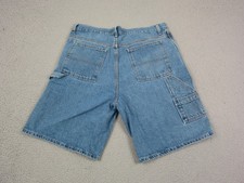 Vintage Faded Glory Jean Shorts Mens 36 Blue Carpenter Denim Cargo Baggy Y2K