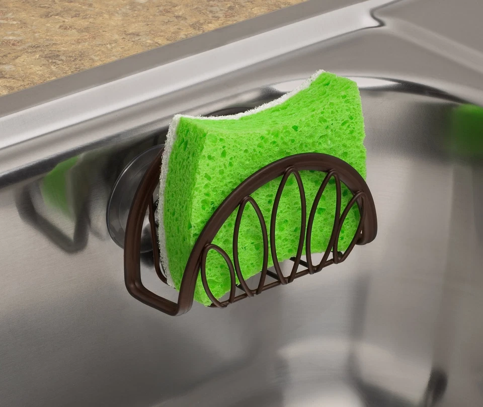 Soporte de esponja de succión de hojas, bronce Foto 2 de 3