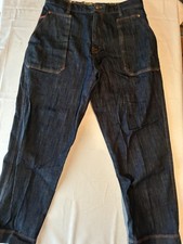 Platinum FUBU Fat Albert Jeans Mens 40x34 Blue Relaxed Wide Leg Dark Wash Denim