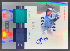 Jake Fraley 2020 Absolute Baseball Tools of the Trade Dual Patch Auto /75