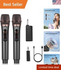 Plug and Play Wireless Microphone System with 200ft Range for Karaoke Speeches