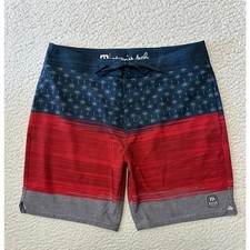 Travis Mathew Murica Fun Boardshorts Swim Shorts Size 34