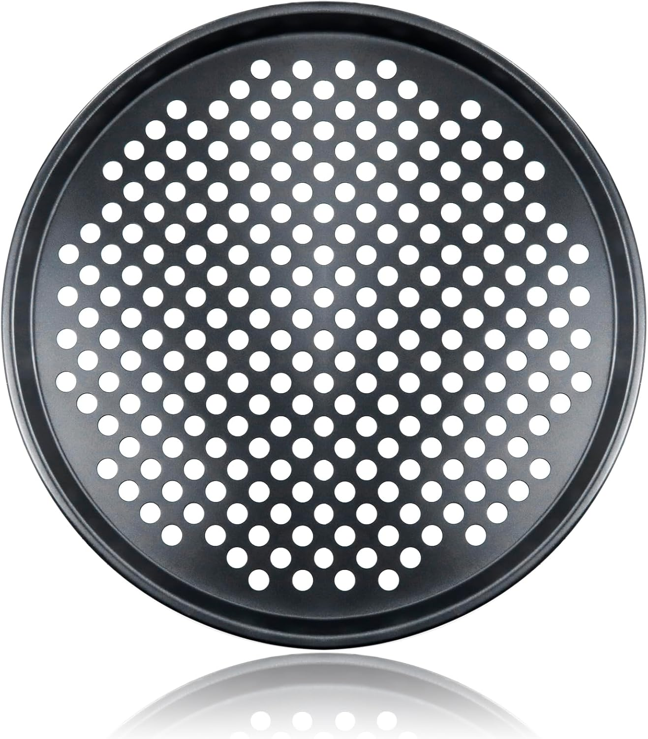 12-Inch Perforated Carbon Steel Nonstick Pizza Pan for Oven Baking