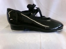 Dance Pre-Owned Tap Shoes Capezio Big Kids 12M Tyette Man Made Elastic Student
