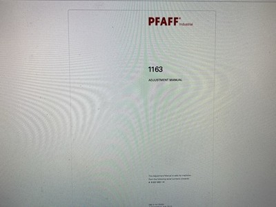 Pfaff 1163 Manual  Digital