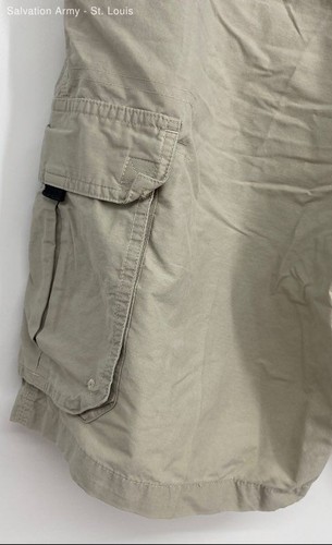 Columbia Mens Light Gray Pleated Front Elastic-Waist Cargo Shorts Size Large - Picture 5 of 6