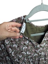 EUC MANGO Girls BOHO Dress Paisley Green Wine 164cm 13-14 Years Old