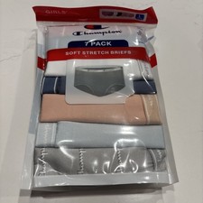 Champion Girls 7-Pack Soft Stretch Soft Brief Assorted SZ L W 25-28 Hip 30-34