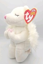 2003 Ty Beanie Baby "Blessed" Retired White Angel Praying Bear BB13