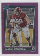 2021 Panini Donruss Rated Rookie Optic Holo Purple Preview Landon Dickerson 0nl0