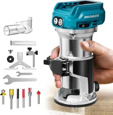 MtiolHig Cordless Compact Router Compatible with Ma-kita Battery (tool only)