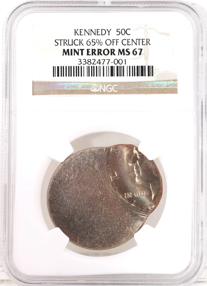 19__ 50C Kennedy Half Dollar PCGS MS 67 Struck 65% Off Center - Image 4 of 4