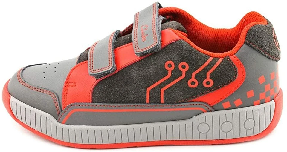 Back to School--Clarks  Boys Zander Go J Shoe,Grey 67425 - Image 3 of 4