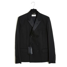 Saint Laurent Tuxedo Jacket FR40 Slimane Wool Silk Satin Jacket UK12 US10 NWT