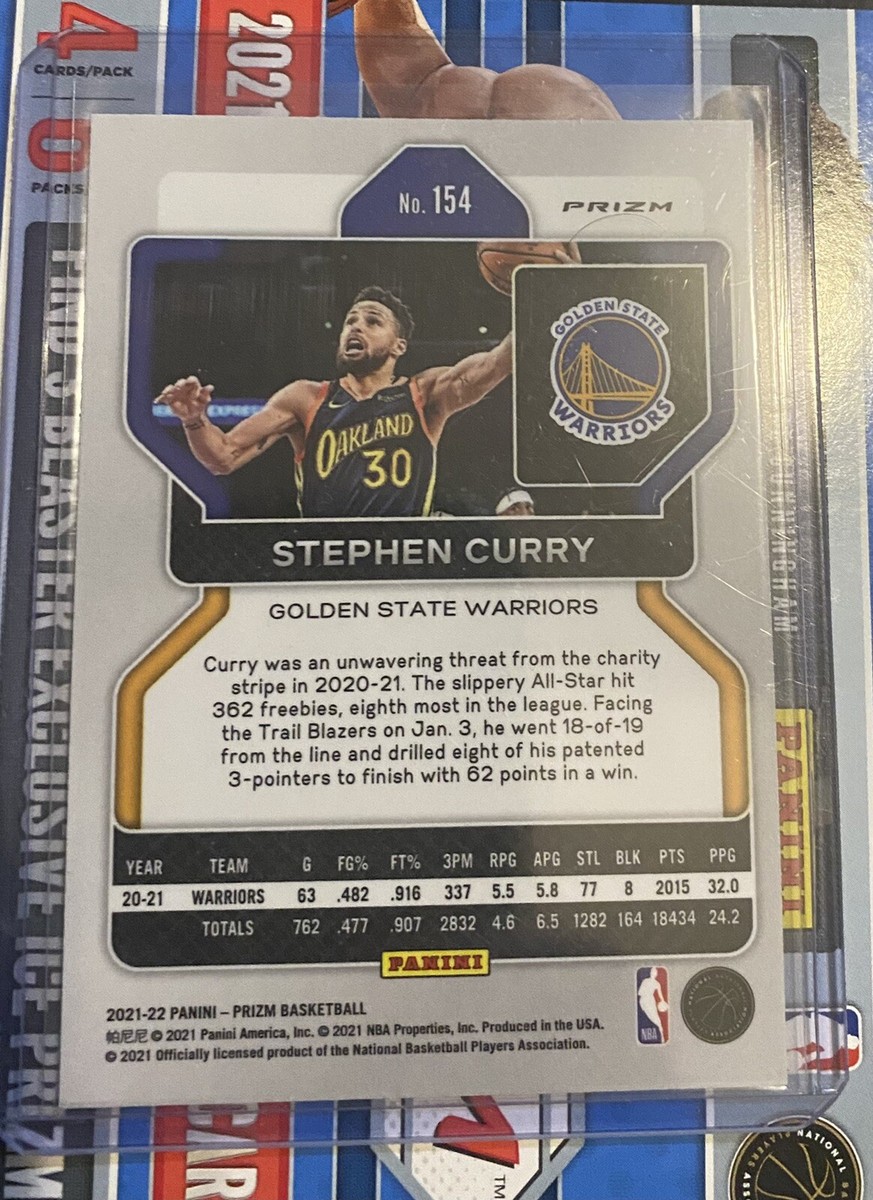 STEPHEN CURRY 2021-22 Prizm Basketball 75th Anniversary Diamond