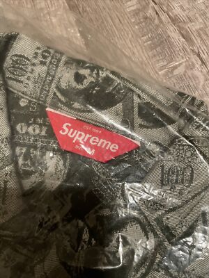 Supreme F/W 2017 100 Dollar Bill Trucker Jacket Box Logo Size