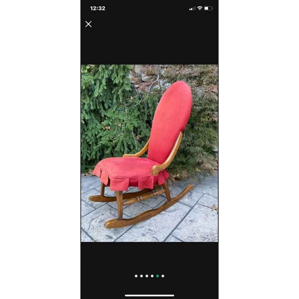 Balancín vintage de madera de arce de los años 50 Foto 4 de 4