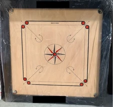 34 Inch Carrom Board Smooth High Quality + 24 Coins + Powder + Striker