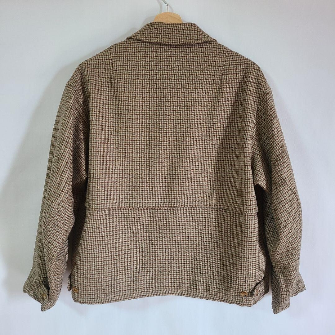 Kaptain Sunshine Drizzler Jacket Size 0 Check Wool Beige
