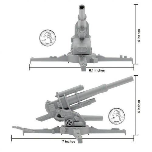 BMC 67006 "Classic Marx Reissue 54mm WW2 German 88mm Artillery" Plastic Toy - Picture 2 of 4