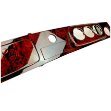 Cruscotto per Austin Rover Mini, Cruscotto classico noce burl, RHD 3+1 cromato