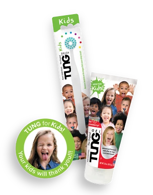 Peak Essentials The Original Tung Gel and/or Tung Brush for Kids, Tongue Scraper
