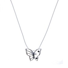 Butterfly Necklace, 925 Sterling Silver Pendant and Chain, Gift Items, Cubic Zir