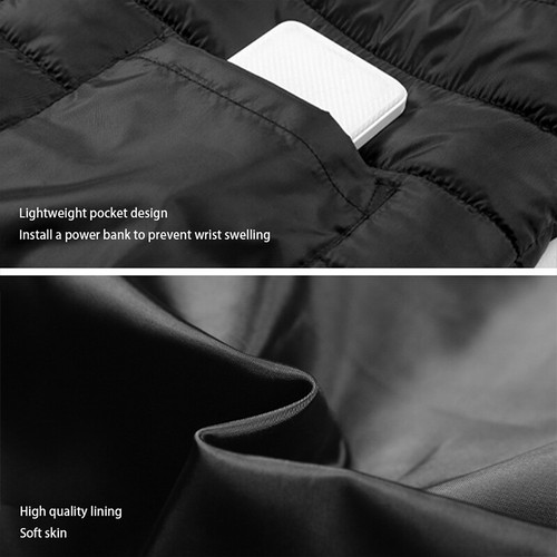 Electric Vest Heated Jacket USB Thermal Warm Heat Pad Winter Body Warmer Unisex - Picture 6 of 17