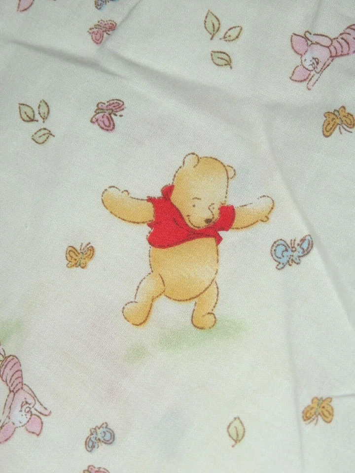 ПРОСТЫНЯ ДЛЯ КРОВАТКИ DISNEY WINNIE THE POOH ТИГР ПОРОСЕНОК БАБОЧКИ КОРОНА РУКОДЕЛИЕ - Изображение 2 из 4
