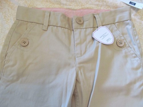 NWT 4 Regular 7 Slim Gap Kids Uniform Gap Shield Khaki Beige Tan Pants Shorts - Picture 3 of 8
