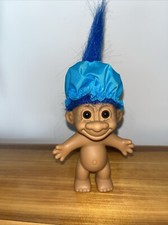 Russ Troll Doll with Blue Shower Cap - Blue Hair and Brown Eyes