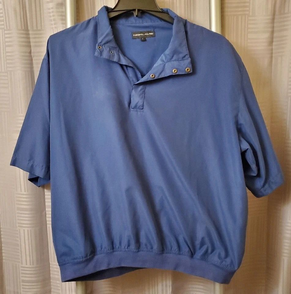 JACK NICKLAUS JAQUETA DE BOLSO PULÔVER VENTO AZUL MARINHO GOLFE MASCULINA TAMANHO G - Imagem 3 de 4