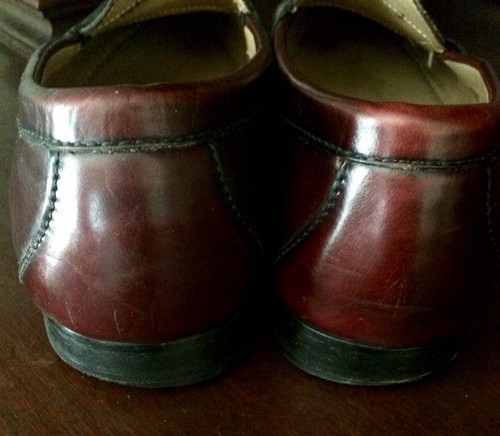 Cole Haan Men's Cordovan Loafers Pinch Tassels Size 10 D Burgundy Brown - Picture 4 of 10