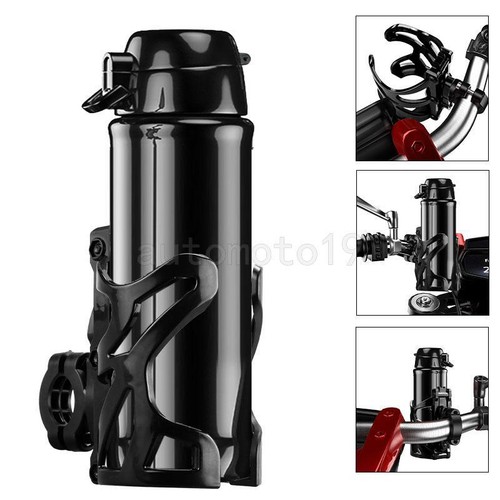 Adjustable Motorcycle Handlebar Cup Holder Mount Drink Water Bottle For Bike ATV