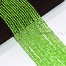 Wholesale 10 Strands 3mm Faceted Light Green Spinel Round Gems Loose Beads 15''