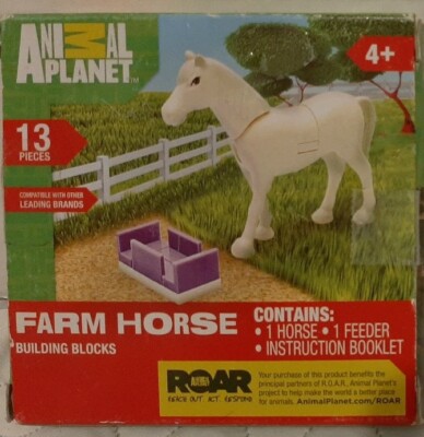Animal Planet 13 piece Building Blocks Ages 4+ FARM HORSE New