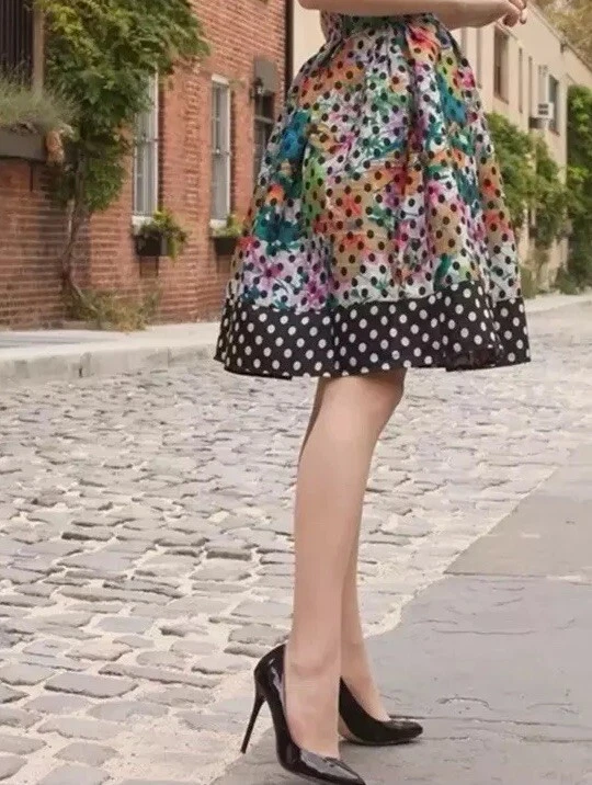 NUEVO SIN ETIQUETAS COREY LYNN CALTER Vestido Floral Lunares Sin Tirantes ANTHROPOLOGIE Talla 4 Foto 3 de 4