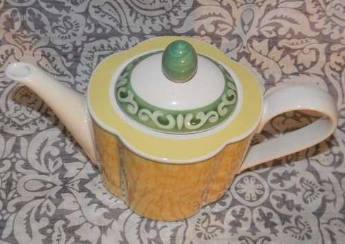 Villeroy & Boch Switch 7 SUMMERHOUSE Coffee Pot & Lid Yellow Plaid Germany - Picture 11 of 11