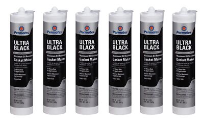 Permatex Set of 6 Ultra Black Maximum Oil Resistance RTV Silicone Gasket Maker