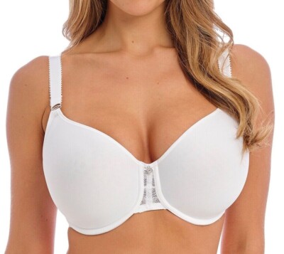 Fantasie Reflect BH Gr.34F Weiß Bügel Gepolstert Spacer T-Shirt 101810 Neu