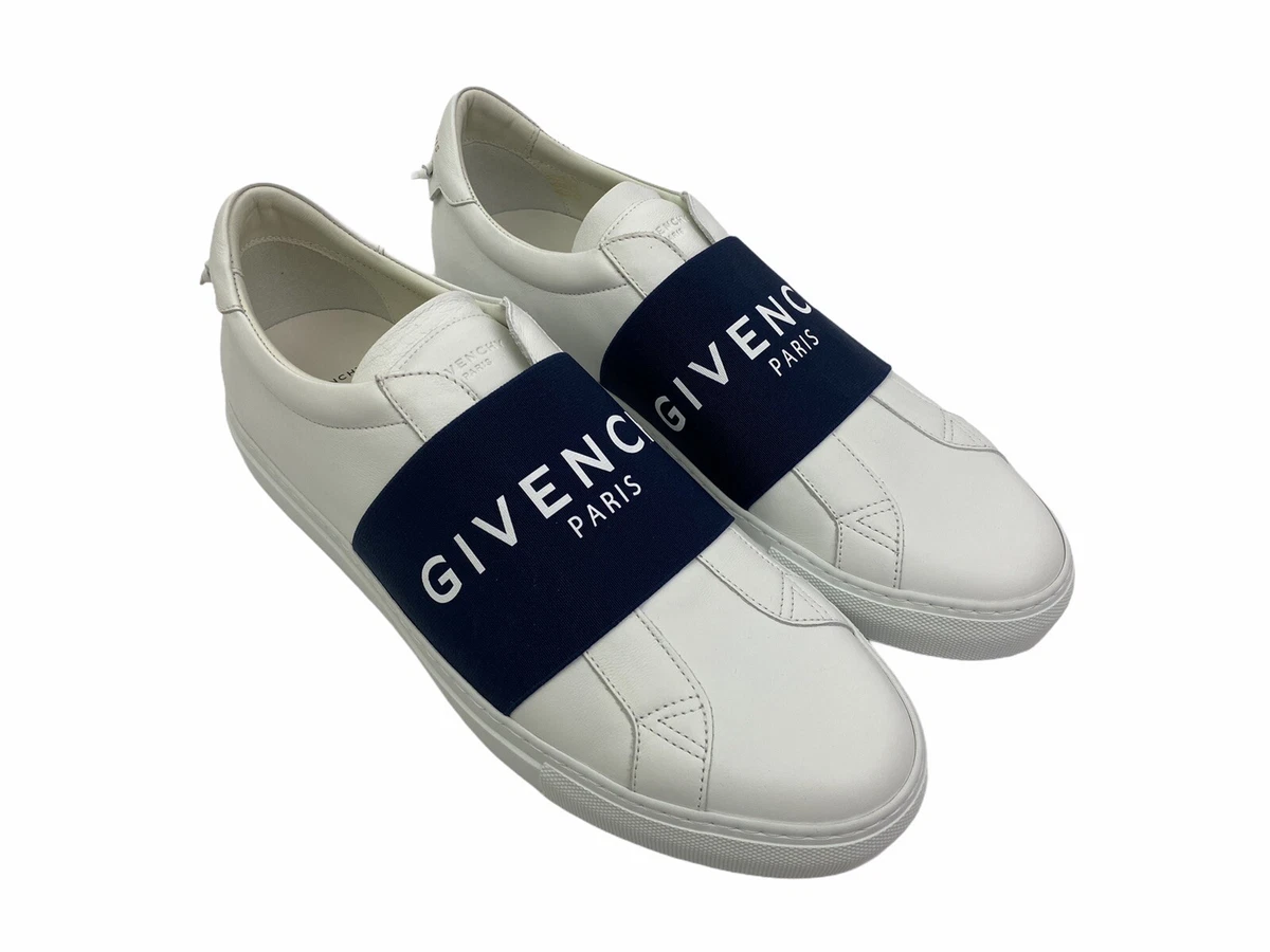 Givenchy Trainers Sneakers Elastic Logo Knot Urban Steet White Navy RRP 450 New
