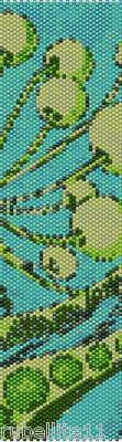 Alien Landscape Peyote Cuff Beaded Bracelet Pattern by Karen Zumbrun