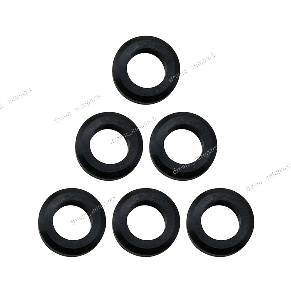 Qty6 Insulator Fuel Injector Gasket For Mitsubishi Eclipse Galant Lance Montero Foto 2 de 4