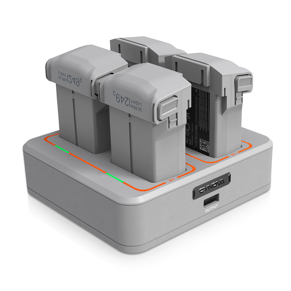 4-in-1 Dual Charger Dock for DJI Mini 3 Pro & Multiple Batteries