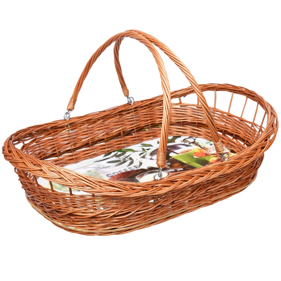 Weidentablett Tablettkorb Korbtablett Tablett Weide Serviertablett Präsent TWRR - Bild 3 von 4