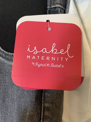Over Belly Boyfriend Maternity Jeans - Isabel Maternity Black Sz 16 NEW (W149) - Picture 3 of 5