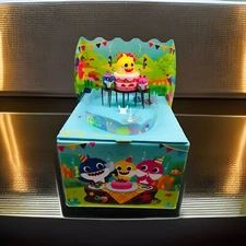 Baby Shark Cake Toppers Box Base Set Figures Baby Toys Singing Baby Shark