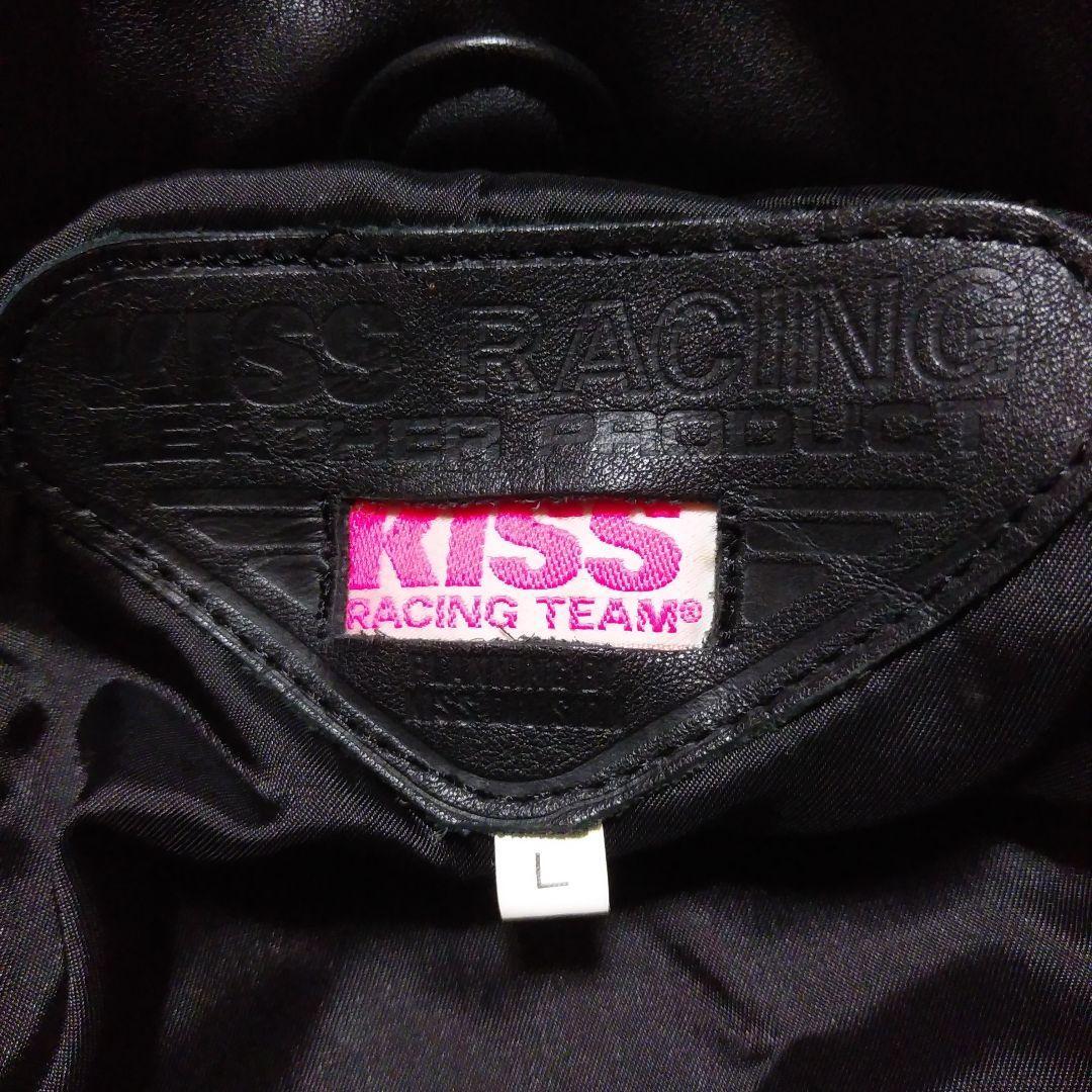 Kijima KISS Vintage Racing Riders Jacket L Leather Nylon 30 Years Old Used